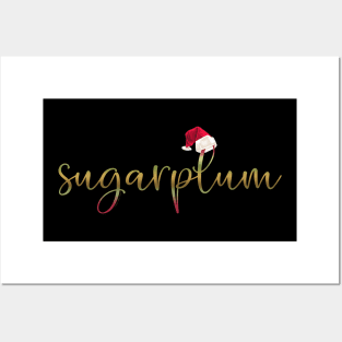 Pretty Sugarplum with Santa Hat Holiday and Christmas Posters and Art